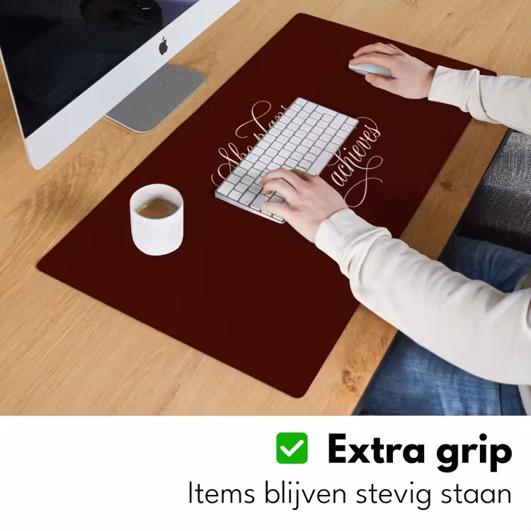 Bureau onderlegger - She plans she glows she achieves - Rood - Cursief — 6