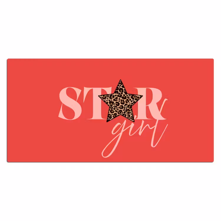 Bureau onderlegger - Star girl - Rood - Panter - Ster — 2