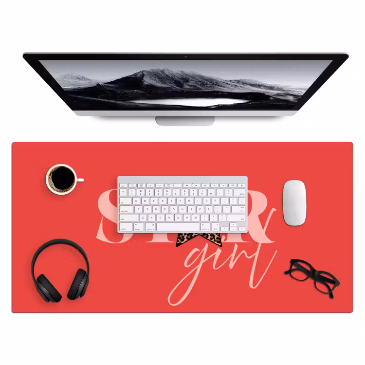 Bureau onderlegger - Star girl - Rood - Panter - Ster — 4