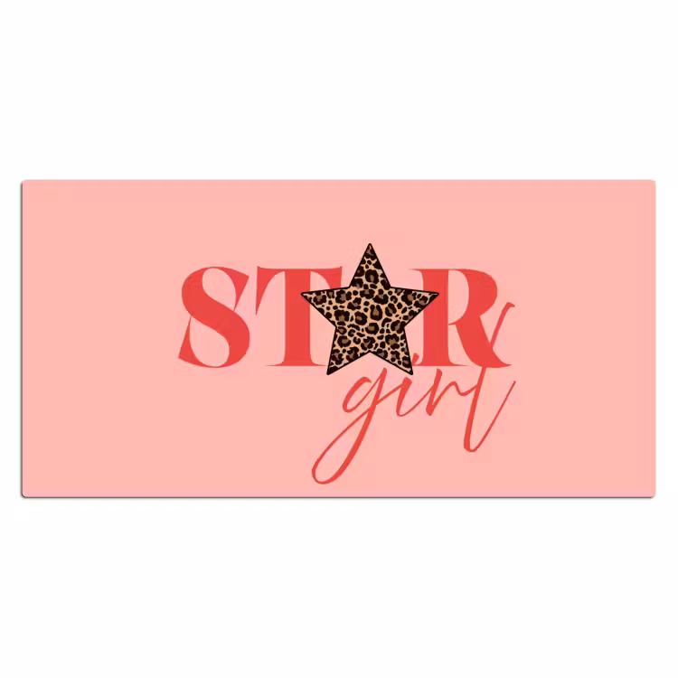Bureau onderlegger - Star girl - Roze - Panter - Ster — 2
