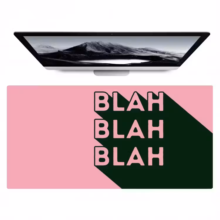 Bureau onderlegger - Tekst - Grafisch - Groen - Schaduw — 1