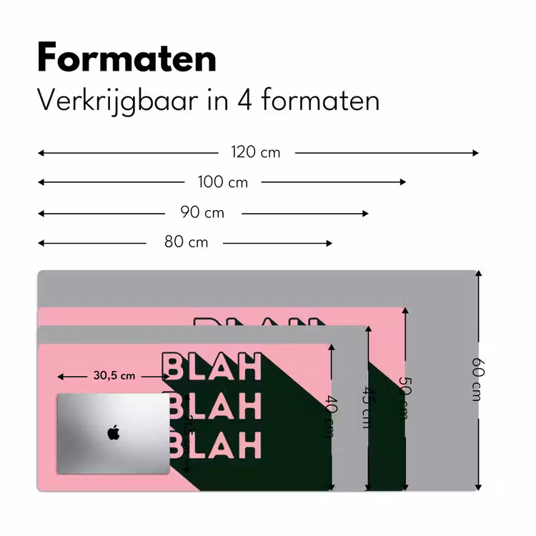 Bureau onderlegger - Tekst - Grafisch - Groen - Schaduw — 8