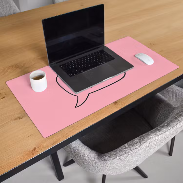 Bureau onderlegger - Tekstwolkje - BLAH BLAH BLAH - Roze — 3
