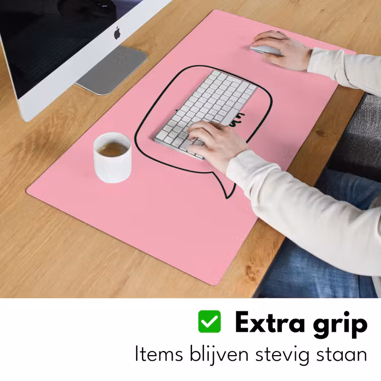 Bureau onderlegger - Tekstwolkje - BLAH BLAH BLAH - Roze — 6