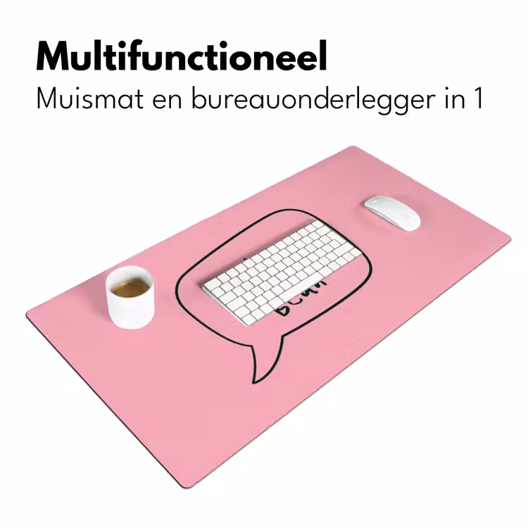 Bureau onderlegger - Tekstwolkje - BLAH BLAH BLAH - Roze — 7