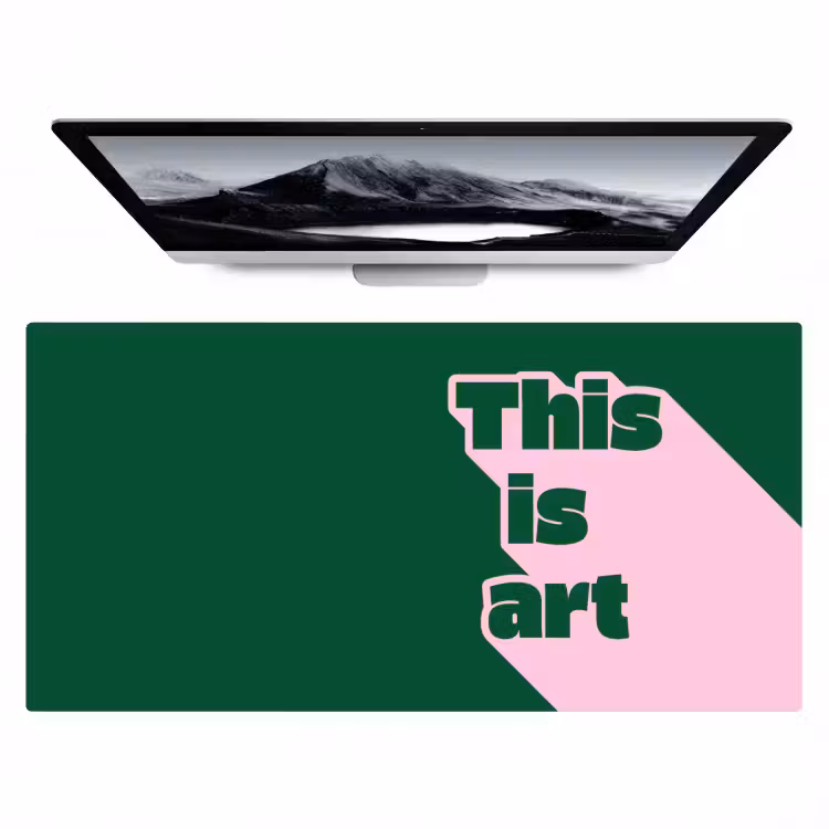 Bureau onderlegger - This is art - Schaduw - Roze — 1