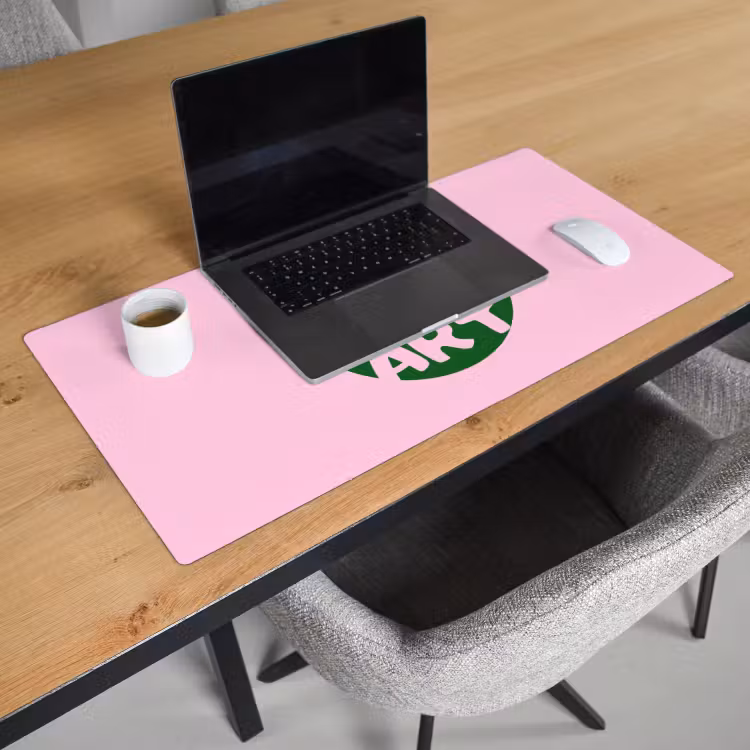 Bureau onderlegger - This is art - Tekst - Cirkel - Groen — 3