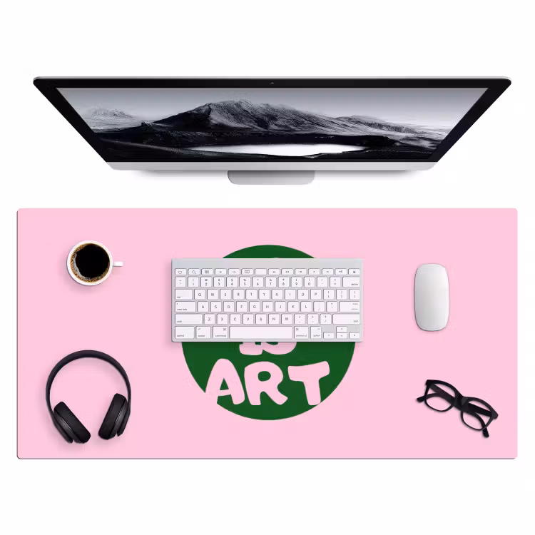 Bureau onderlegger - This is art - Tekst - Cirkel - Groen — 4