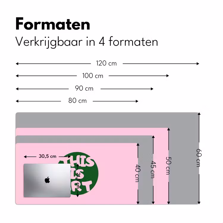 Bureau onderlegger - This is art - Tekst - Cirkel - Groen — 8