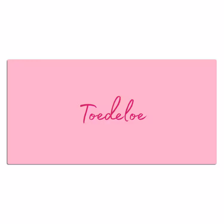 Bureau onderlegger - Toedeloe - Roze - Minimalistisch — 2
