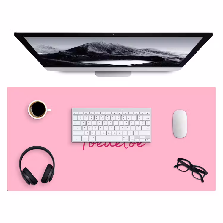 Bureau onderlegger - Toedeloe - Roze - Minimalistisch — 4