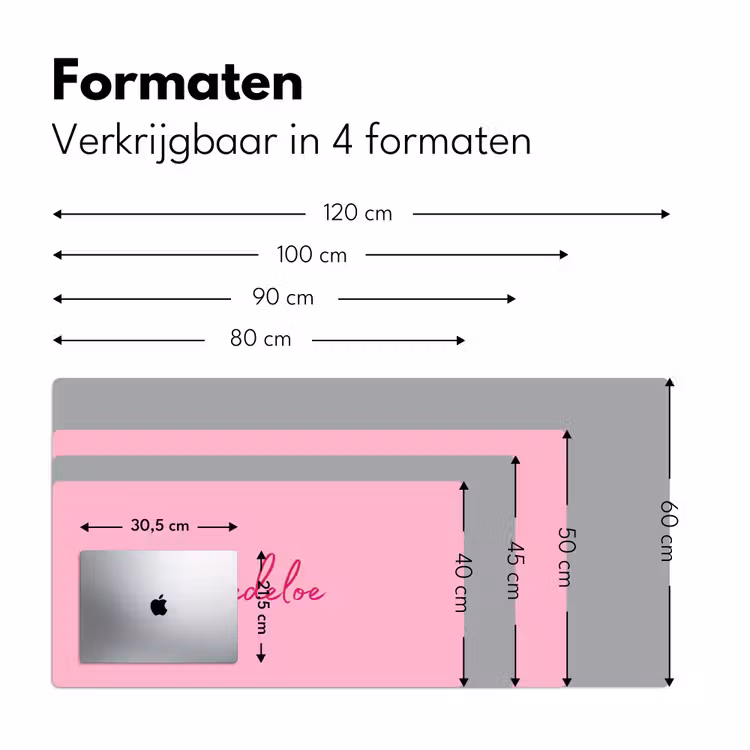 Bureau onderlegger - Toedeloe - Roze - Minimalistisch — 8