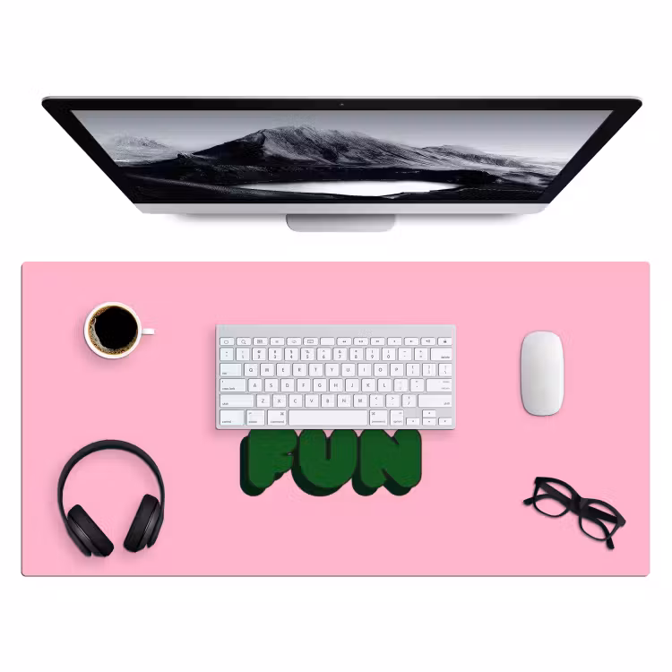 Bureau onderlegger - Yes fun - Groen - Roze — 4