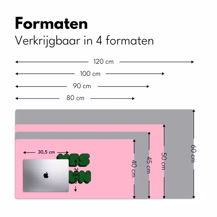 Bureau onderlegger - Yes fun - Groen - Roze — 8
