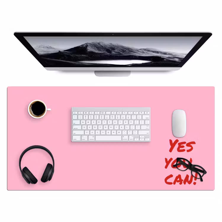 Bureau onderlegger - Yes you can do it - Rood - Roze — 4