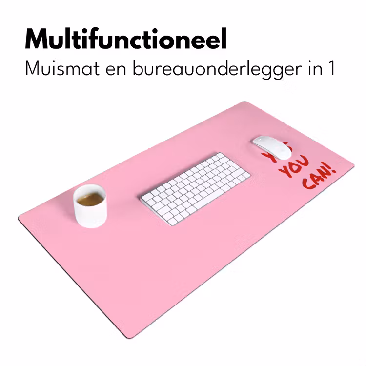 Bureau onderlegger - Yes you can do it - Rood - Roze — 7