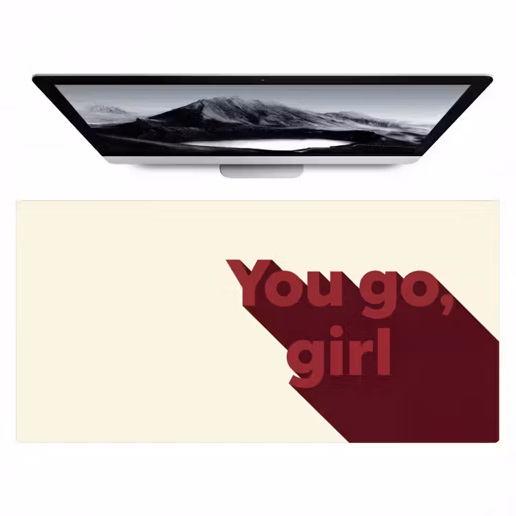 Bureau onderlegger - you go girl - 3D - Rood — 1