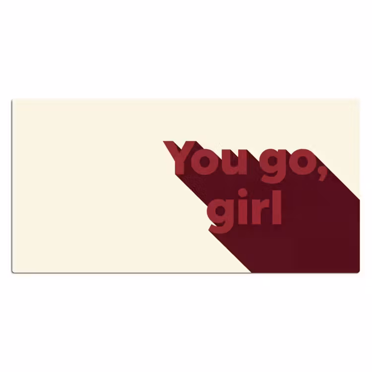 Bureau onderlegger - you go girl - 3D - Rood — 2