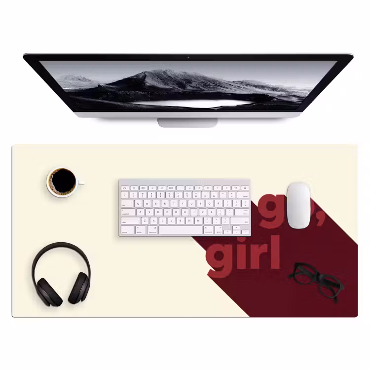 Bureau onderlegger - you go girl - 3D - Rood — 4