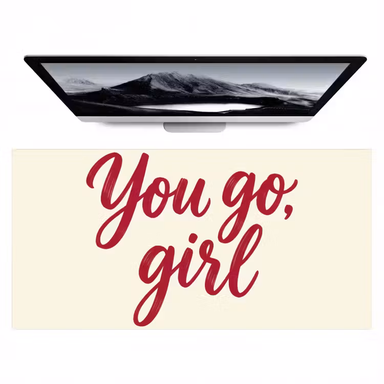 Bureau onderlegger - you go girl - Rood - Wit — 1