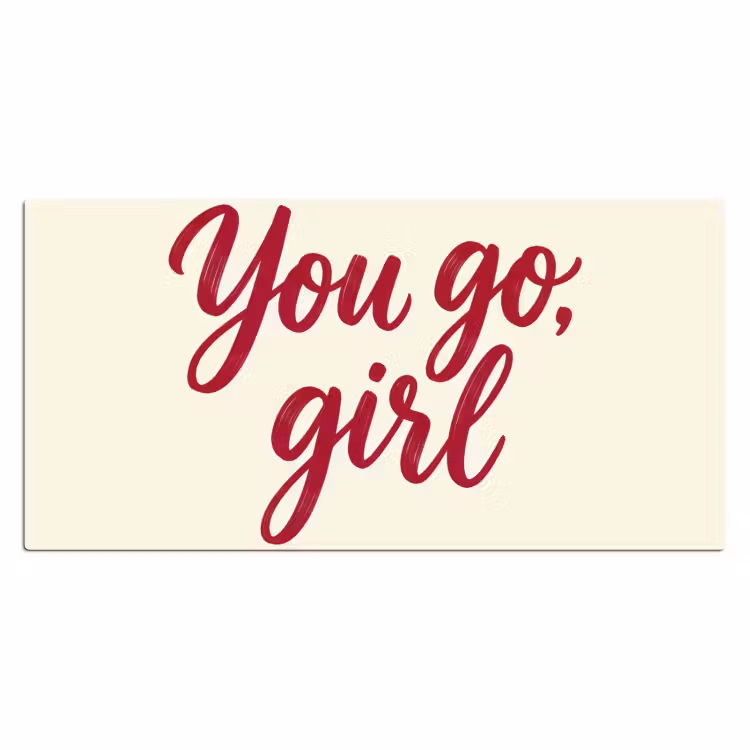 Bureau onderlegger - you go girl - Rood - Wit — 2