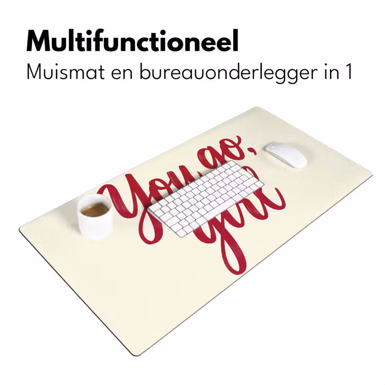 Bureau onderlegger - you go girl - Rood - Wit — 7
