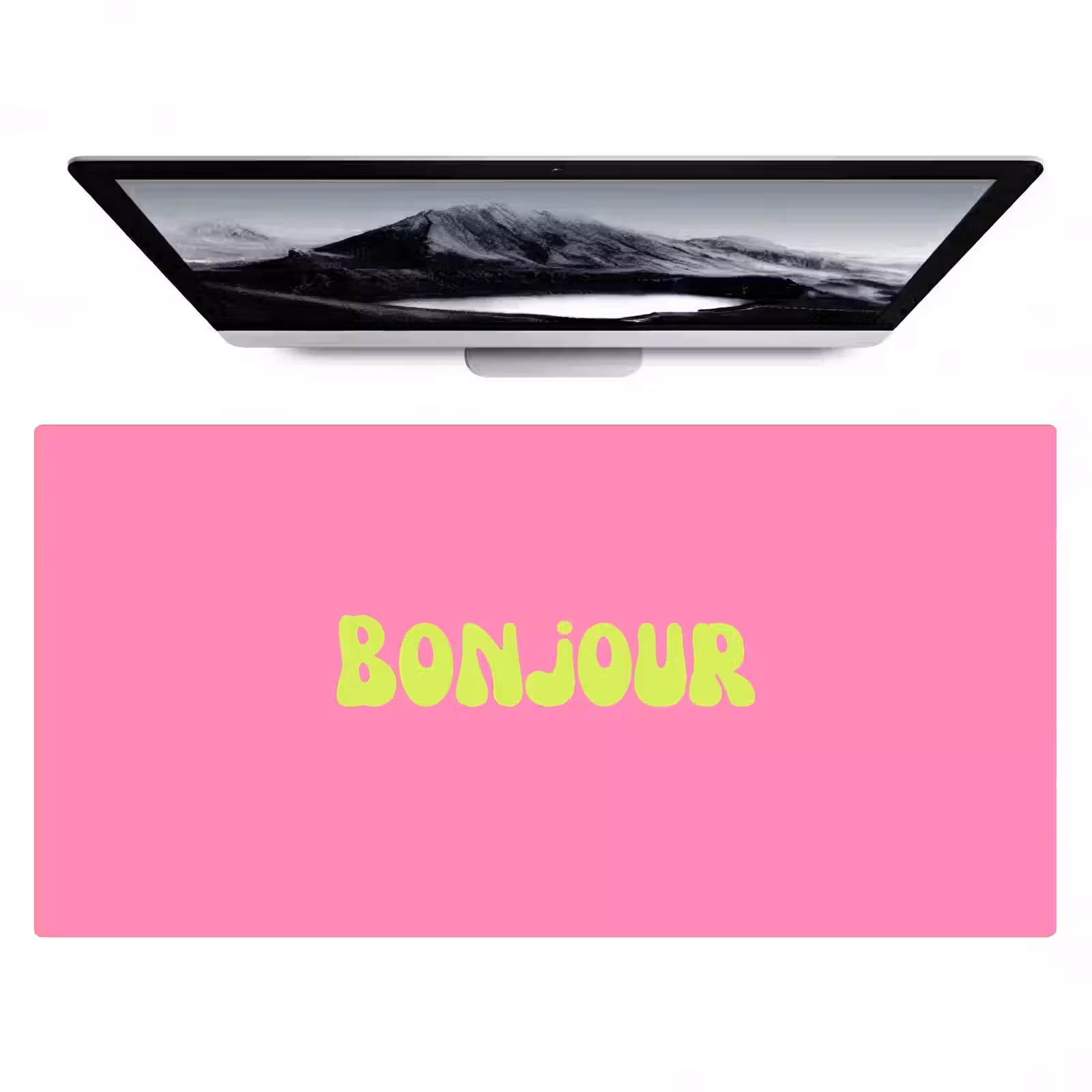 Bureau onderlegger - Roze - Groene bonjour - Organisch — 1