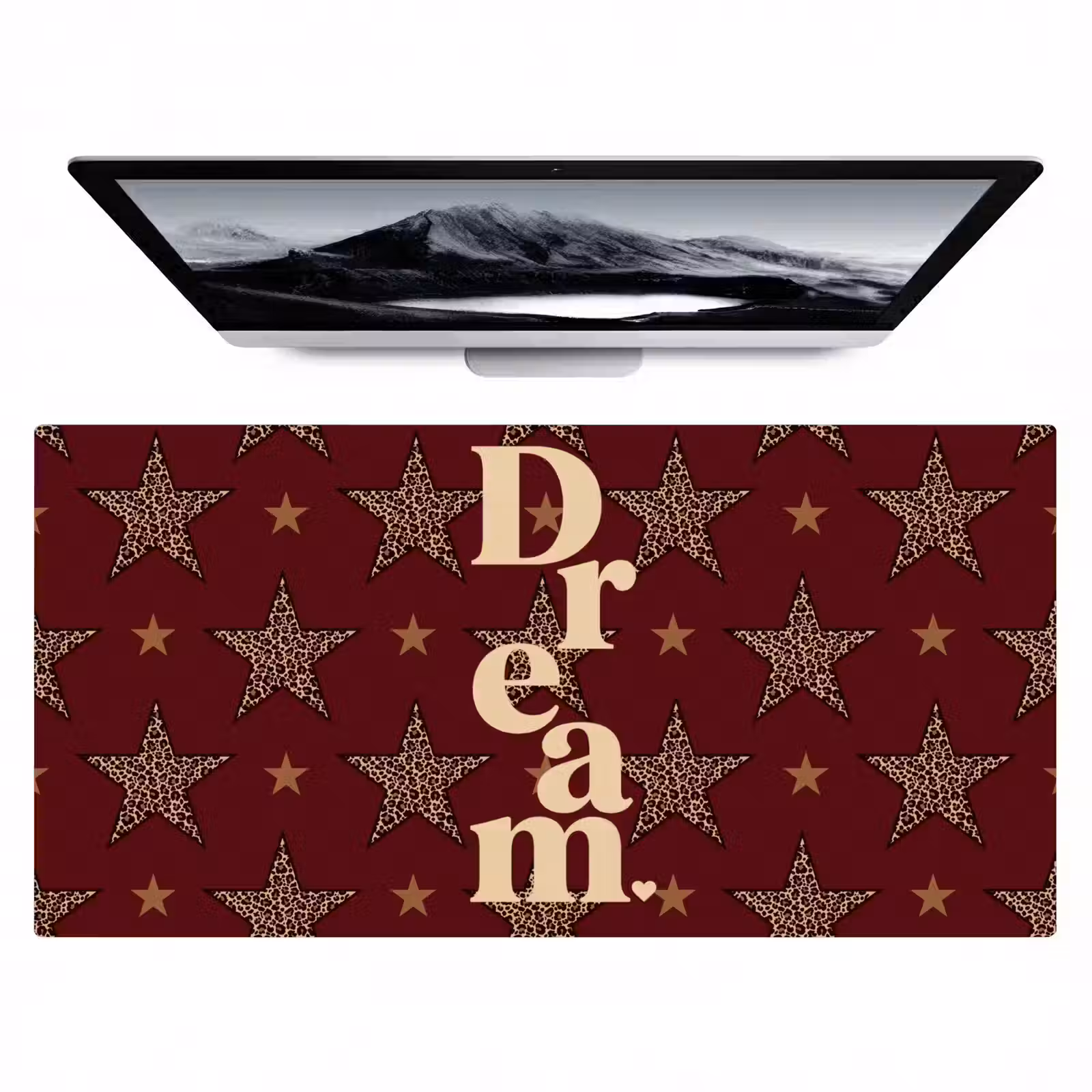 Bureau onderlegger - Sterren - Luipaardprint - Dream - Bordeaux — 1