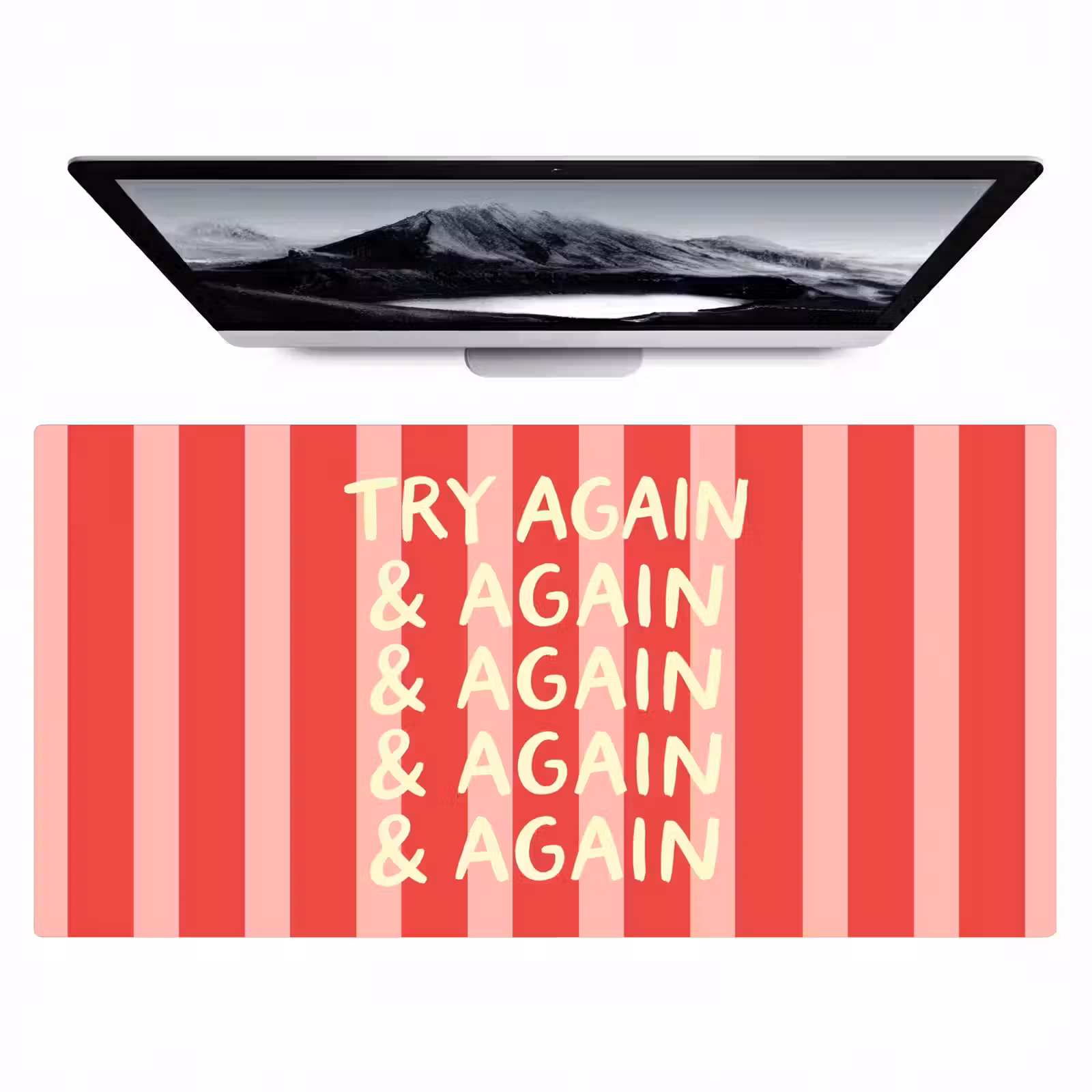 Bureau onderlegger - Strepen - Rood - Try again — 1
