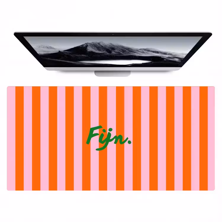 Bureau onderlegger - Patroon - Oranje - Fijn - Strepen — 1