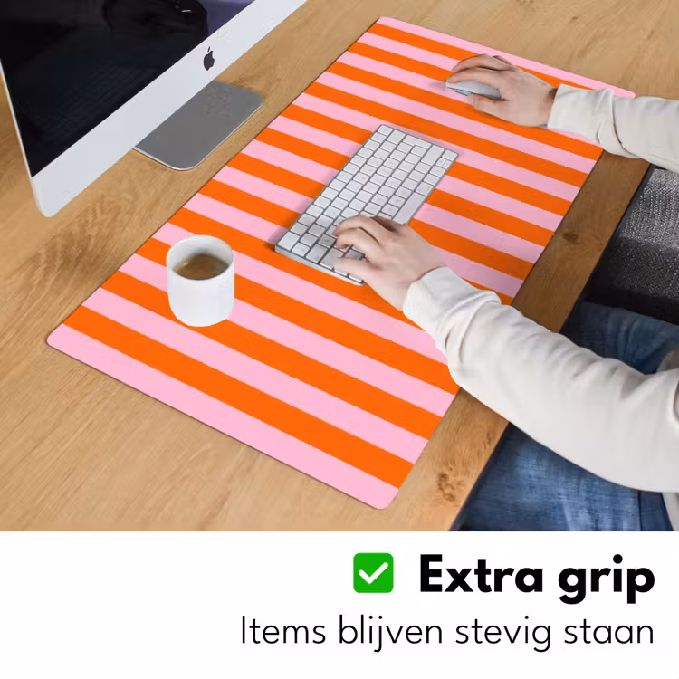 Bureau onderlegger - Patroon - Oranje - Fijn - Strepen — 6