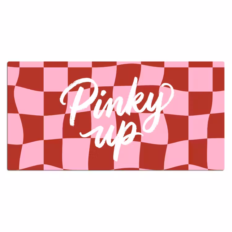 Bureau onderlegger - Pinky up - Geblokt - Bordeauxrood — 2