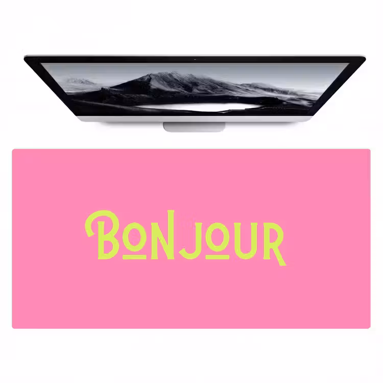 Bureau onderlegger - Roze - Groene Bonjour - art-deco — 1