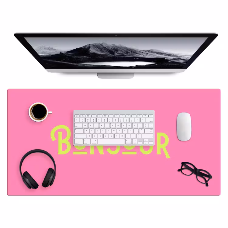 Bureau onderlegger - Roze - Groene Bonjour - art-deco — 4