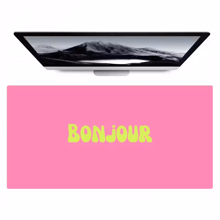 Bureau onderlegger - Roze - Groene bonjour - Organisch — 1