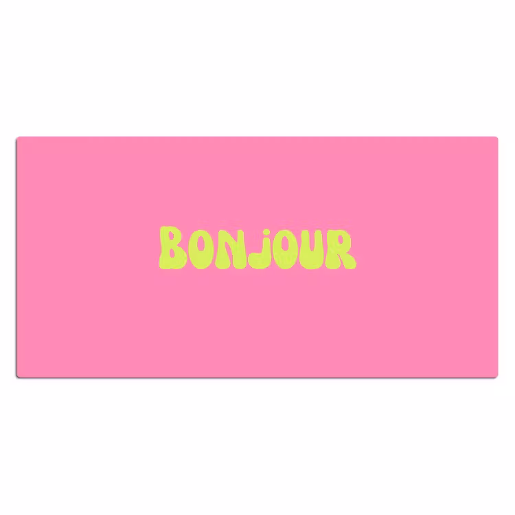 Bureau onderlegger - Roze - Groene bonjour - Organisch — 2