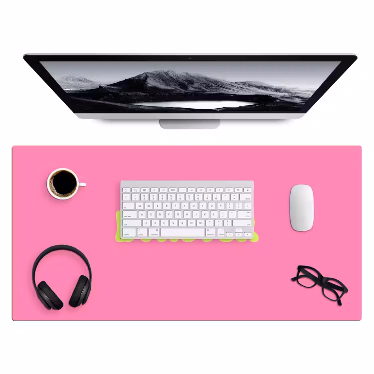 Bureau onderlegger - Roze - Groene bonjour - Organisch — 4