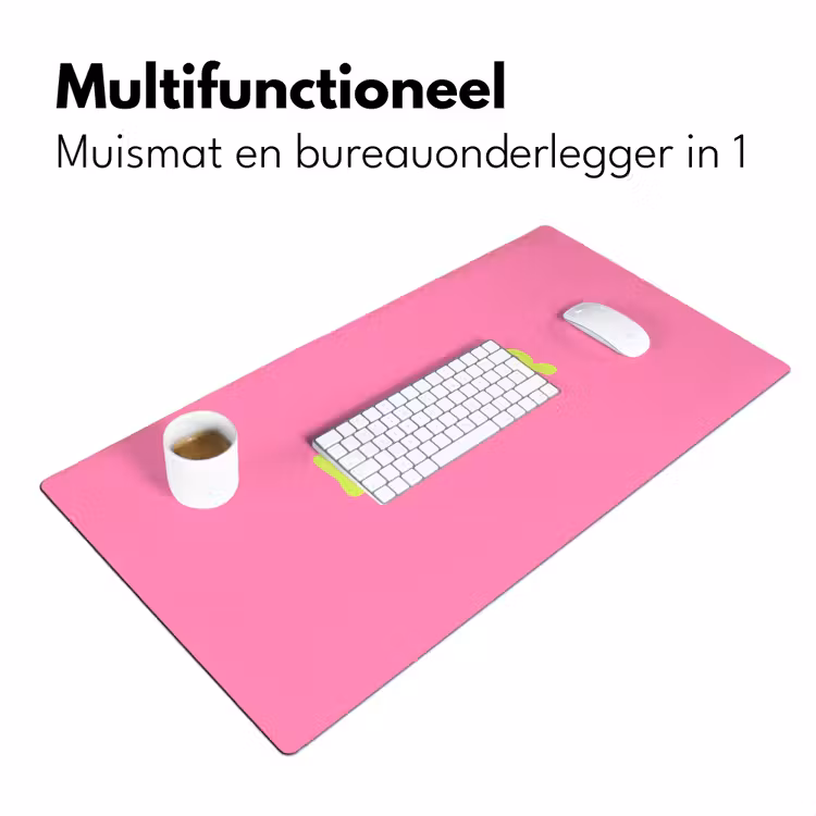 Bureau onderlegger - Roze - Groene bonjour - Organisch — 7