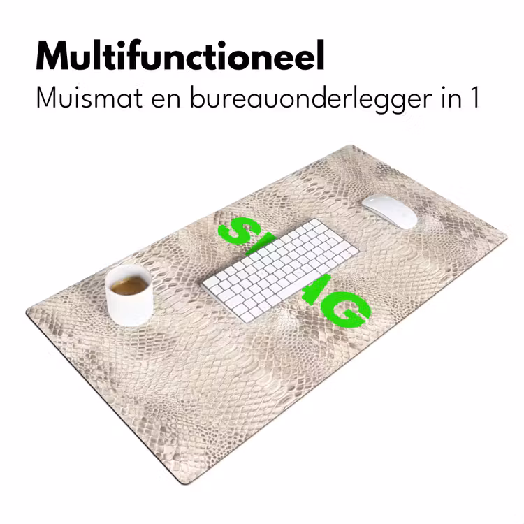Bureau onderlegger - Slangenprint - SWAG - Neon - Groen — 7