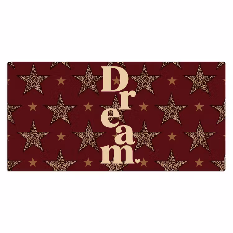 Bureau onderlegger - Sterren - Luipaardprint - Dream - Bordeaux — 2
