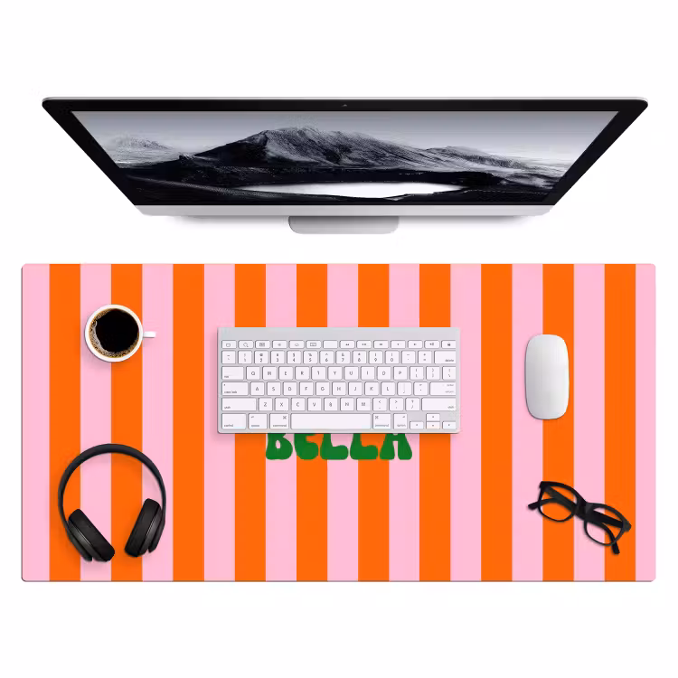 Bureau onderlegger - Strepen - Oranje - Verticaal - Ciao bella — 4