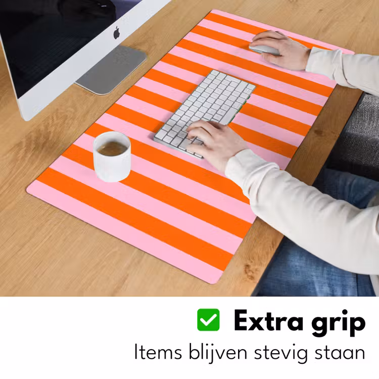 Bureau onderlegger - Strepen - Oranje - Verticaal - Ciao bella — 6