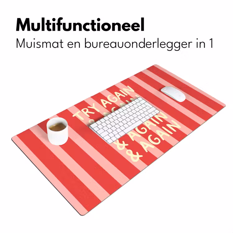 Bureau onderlegger - Strepen - Rood - Try again — 7