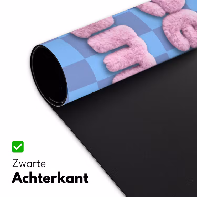 Bureau onderlegger - Sweet dreams - Vierkanten - Roze - Blauw — 5