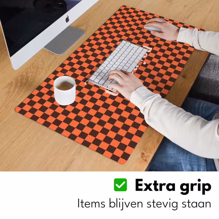 Bureau onderlegger - Tequila texted you - Glas - Vierkanten - Oranje — 6
