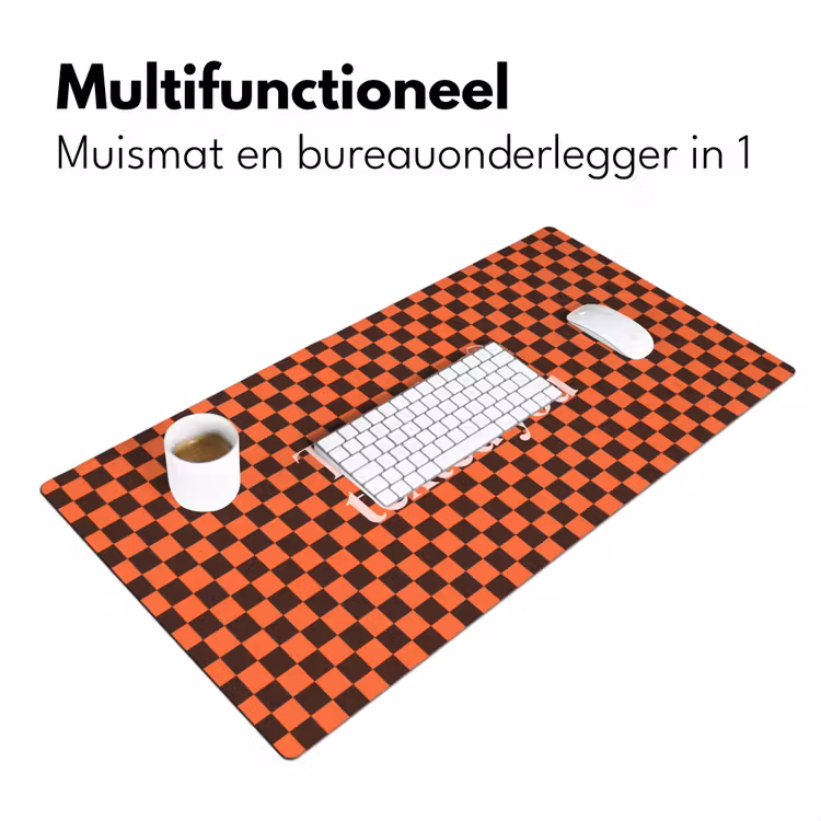 Bureau onderlegger - Tequila texted you - Glas - Vierkanten - Oranje — 7