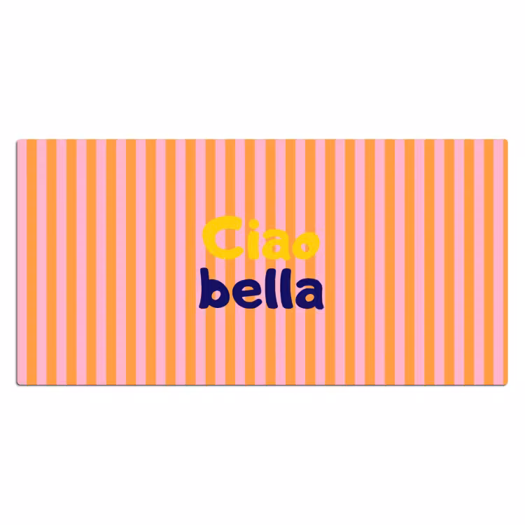 Bureau onderlegger - Verticaal - Strepen - Oranje - Ciao bella — 2