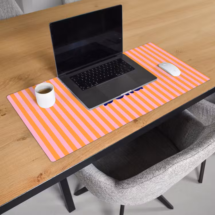 Bureau onderlegger - Verticaal - Strepen - Oranje - Ciao bella — 3