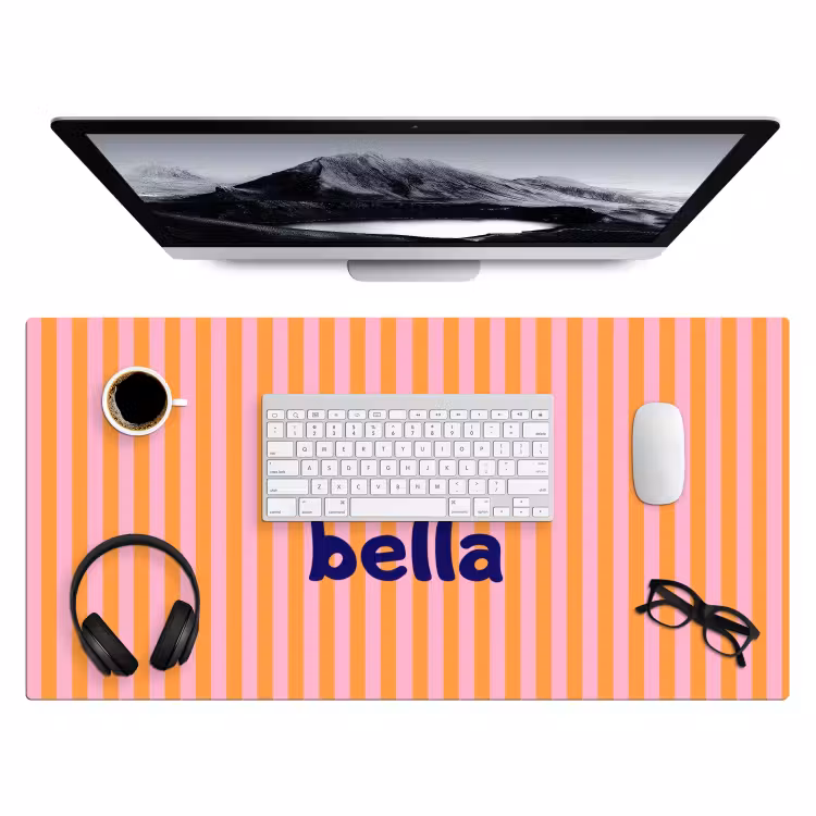 Bureau onderlegger - Verticaal - Strepen - Oranje - Ciao bella — 4