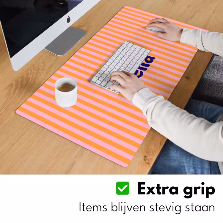 Bureau onderlegger - Verticaal - Strepen - Oranje - Ciao bella — 6